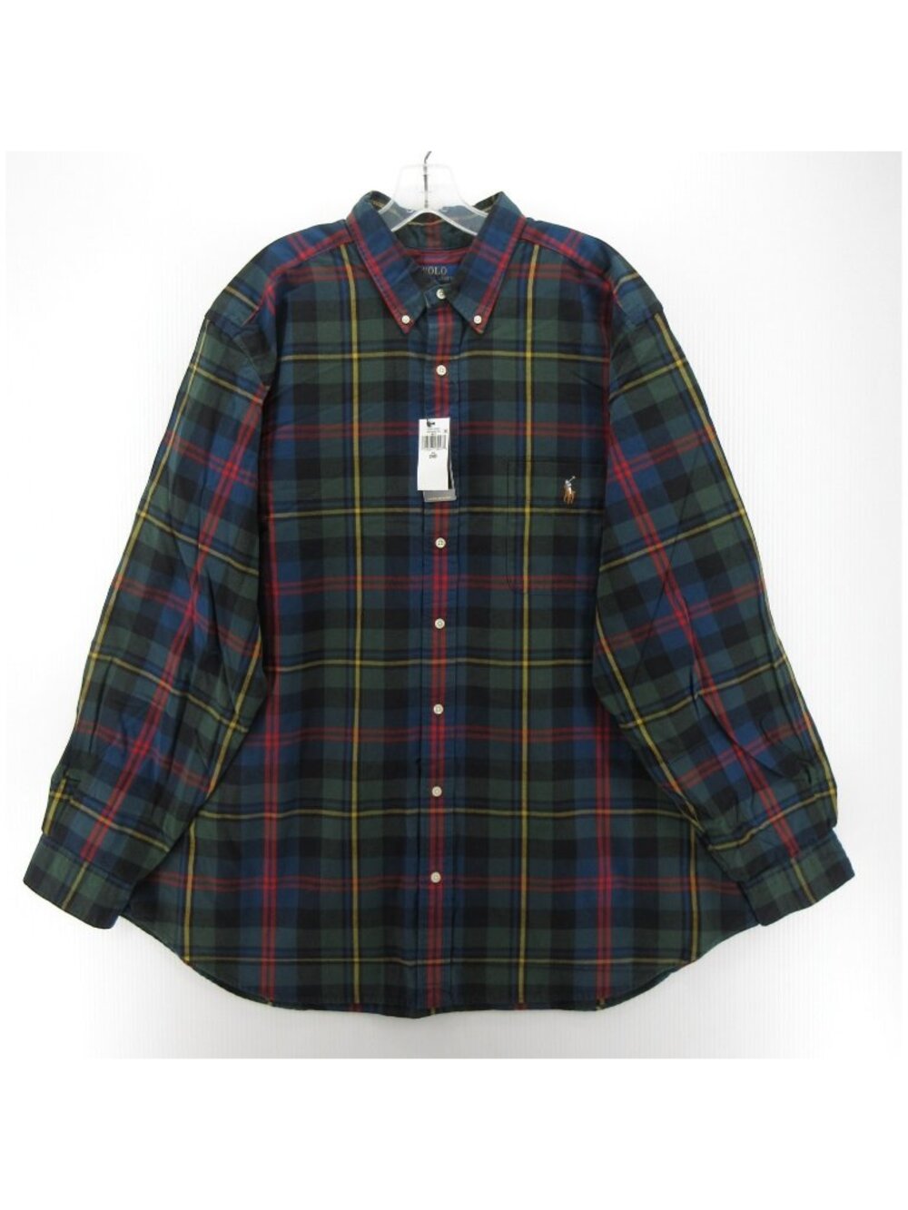 Polo Ralph Lauren Shirt 2XB Big Button Down Plaid Flesh Pony Heritage